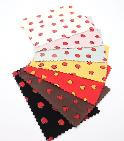 【25SS-030】らくがき風ハートプリントフライス　/0.5ｙあたり=～900円