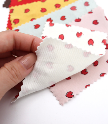 【25SS-030】らくがき風ハートプリントフライス　/0.5ｙあたり=～900円