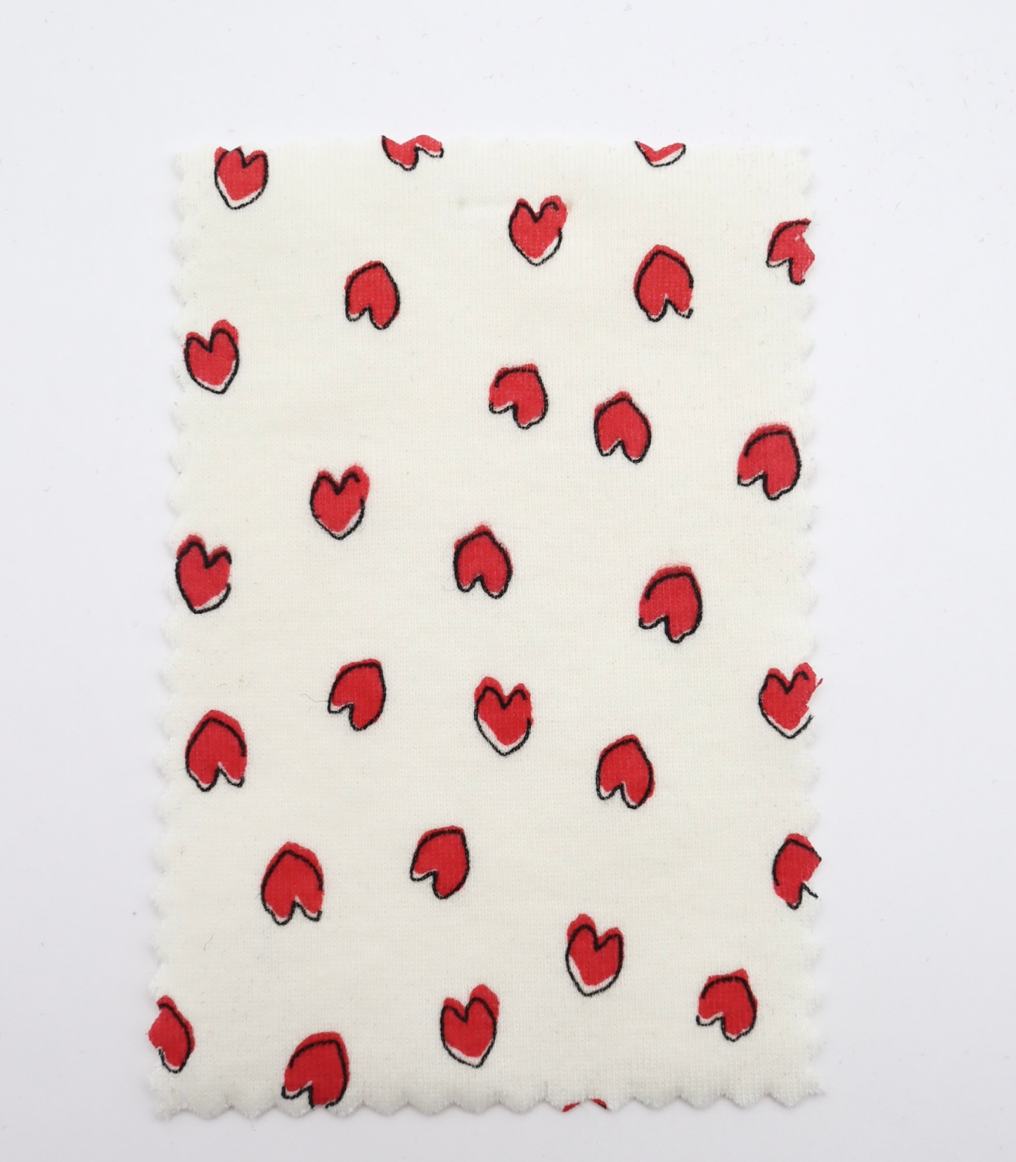 【25SS-030】らくがき風ハートプリントフライス　/0.5ｙあたり=～900円