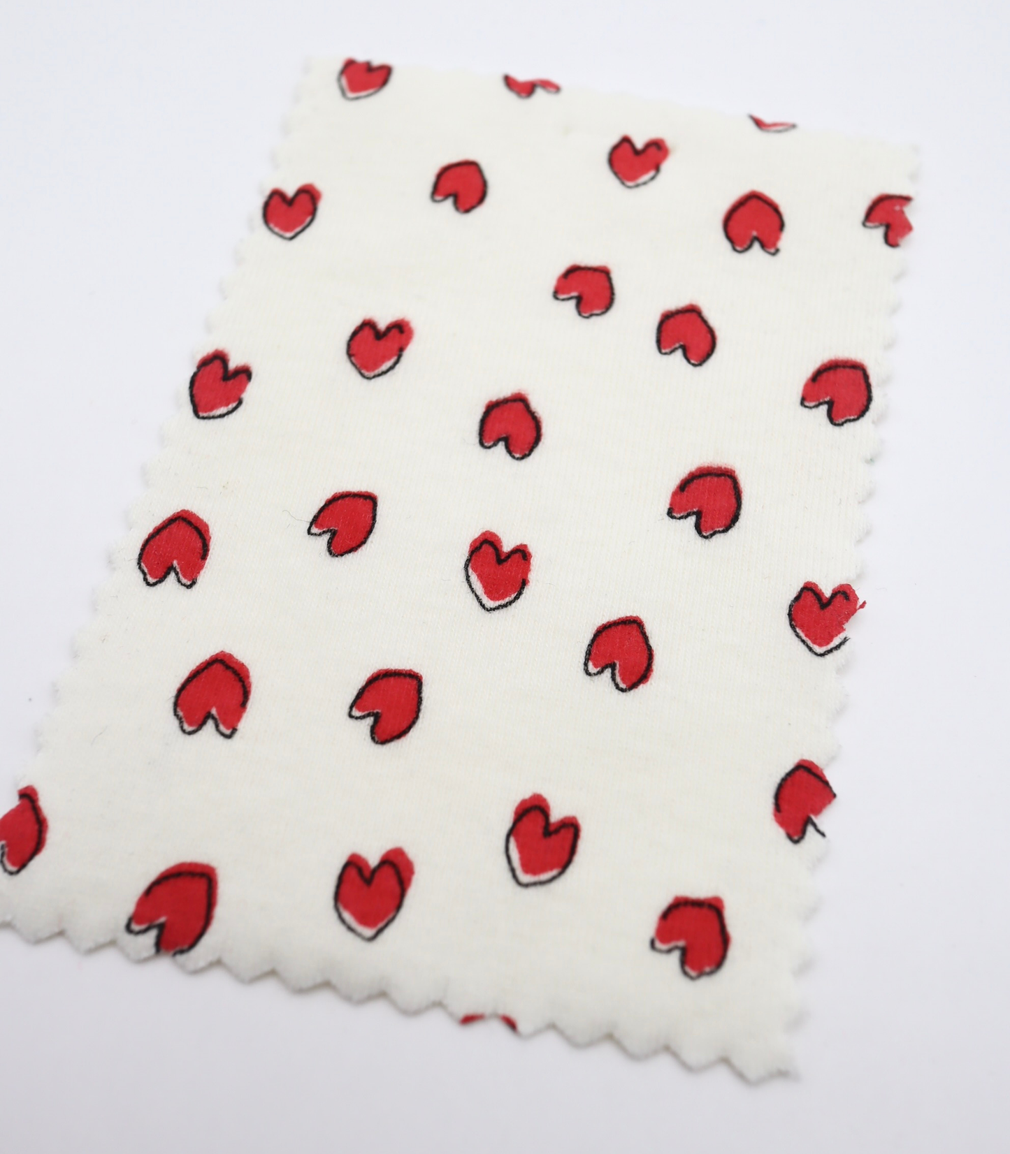 【25SS-030】らくがき風ハートプリントフライス　/0.5ｙあたり=～900円