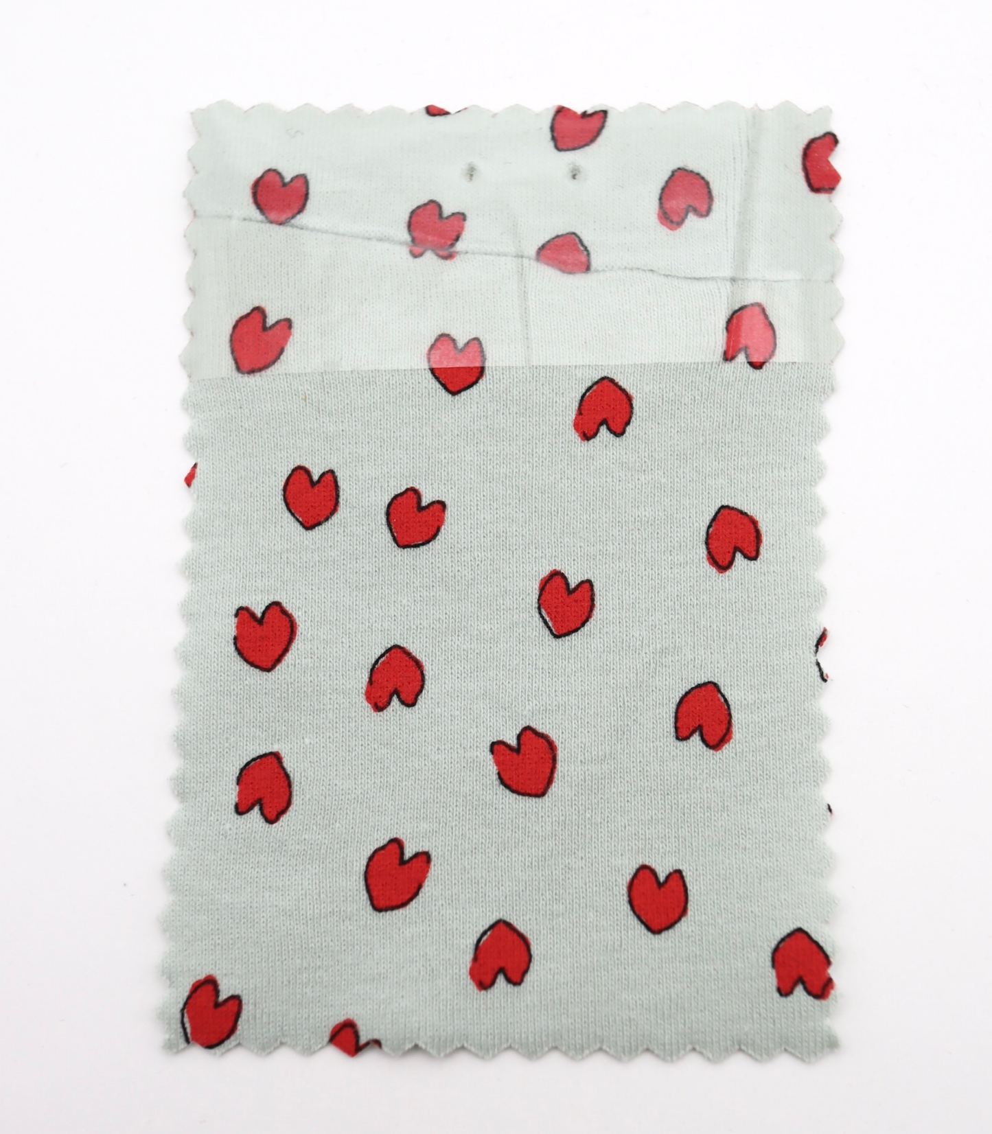 【25SS-030】らくがき風ハートプリントフライス　/0.5ｙあたり=～900円