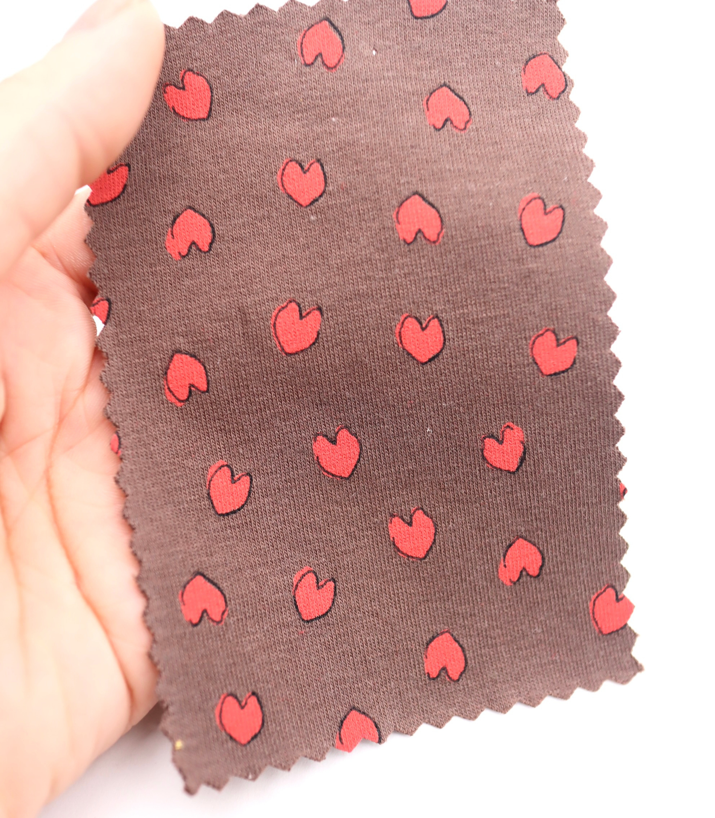 【25SS-030】らくがき風ハートプリントフライス　/0.5ｙあたり=～900円