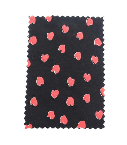 【25SS-030】らくがき風ハートプリントフライス　/0.5ｙあたり=～900円