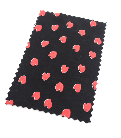 【25SS-030】らくがき風ハートプリントフライス　/0.5ｙあたり=～900円