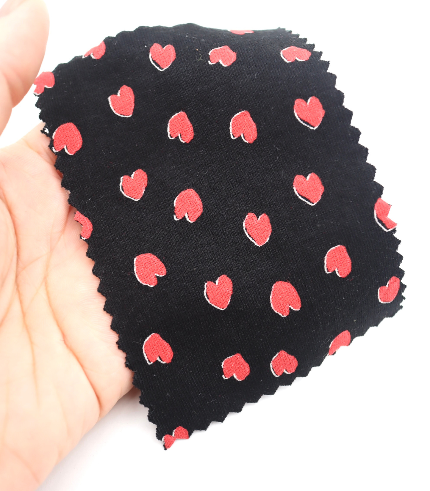 【25SS-030】らくがき風ハートプリントフライス　/0.5ｙあたり=～900円