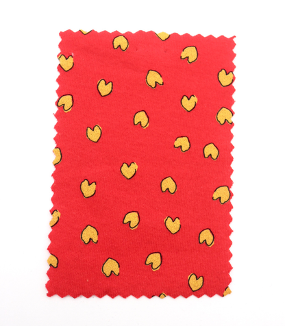 【25SS-030】らくがき風ハートプリントフライス　/0.5ｙあたり=～900円