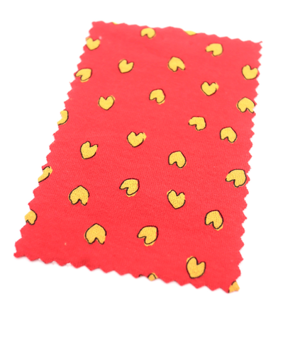 【25SS-030】らくがき風ハートプリントフライス　/0.5ｙあたり=～900円