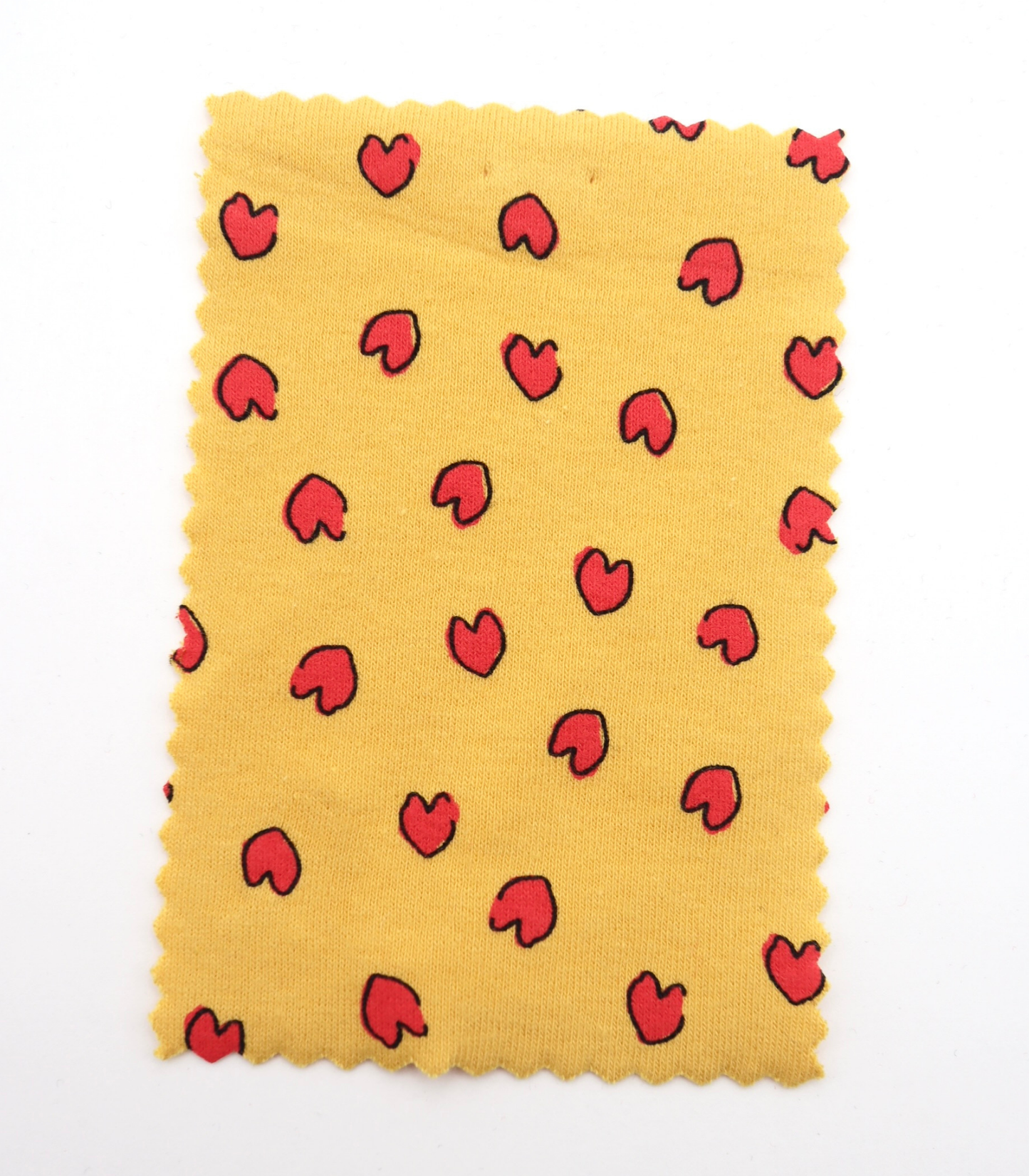 【25SS-030】らくがき風ハートプリントフライス　/0.5ｙあたり=～900円