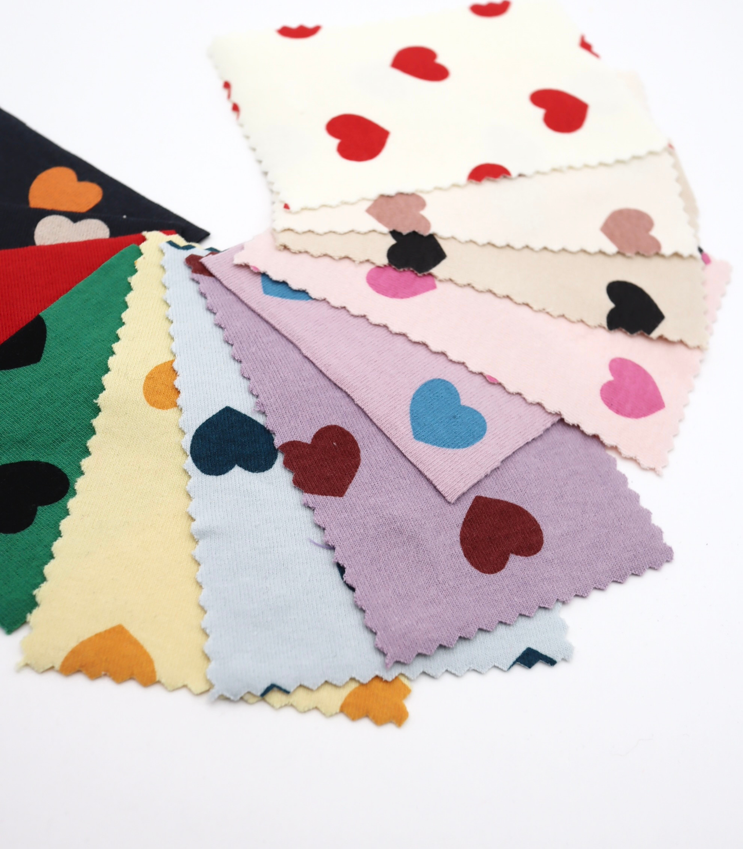 【25SS-034】ハートプリントベアフライス　/0.5ｙあたり=～1095円