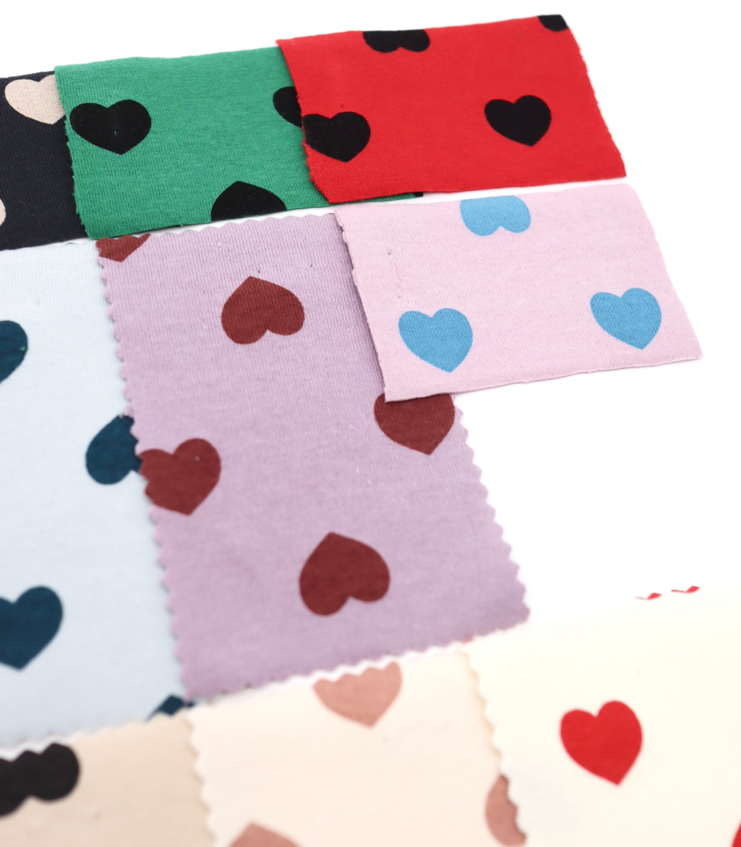 【25SS-034】ハートプリントベアフライス　/0.5ｙあたり=～1095円