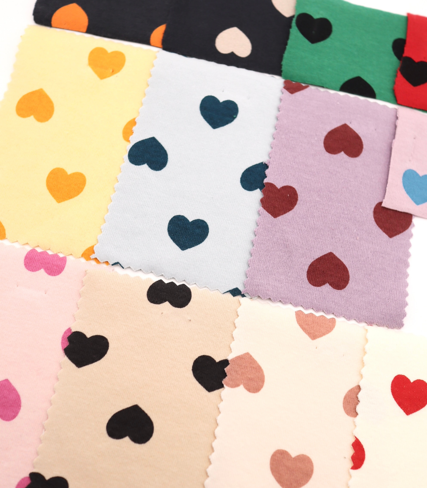 【25SS-034】ハートプリントベアフライス　/0.5ｙあたり=～1095円