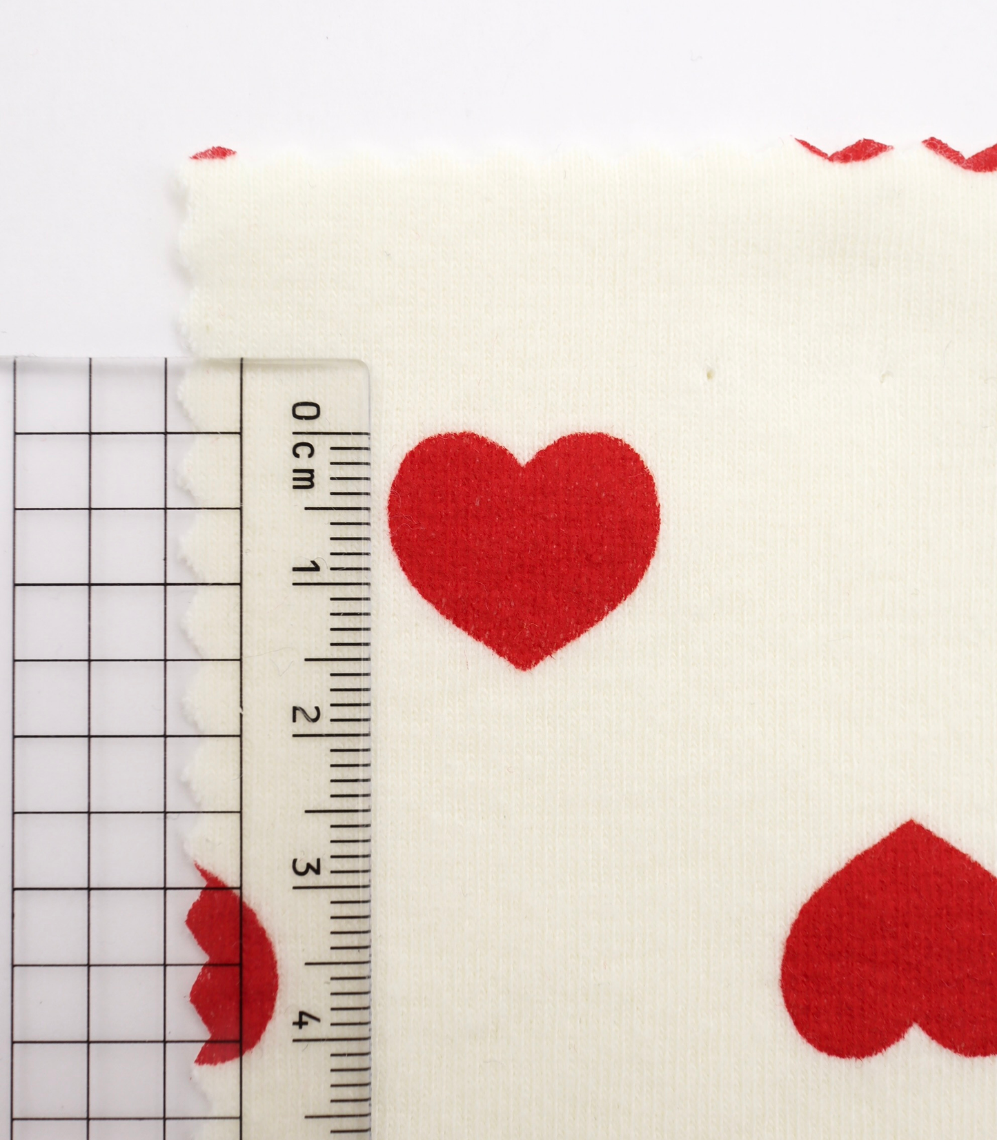 【25SS-034】ハートプリントベアフライス　/0.5ｙあたり=～1095円