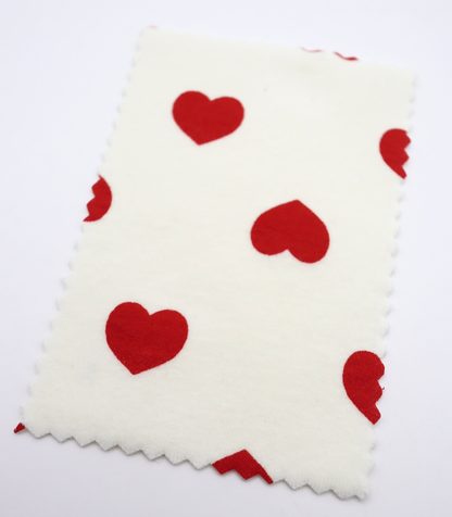 【25SS-034】ハートプリントベアフライス　/0.5ｙあたり=～1095円