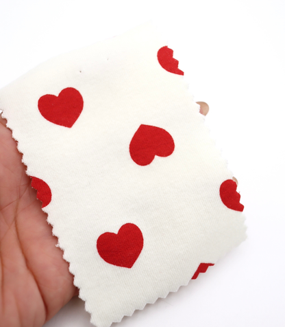 【25SS-034】ハートプリントベアフライス　/0.5ｙあたり=～1095円