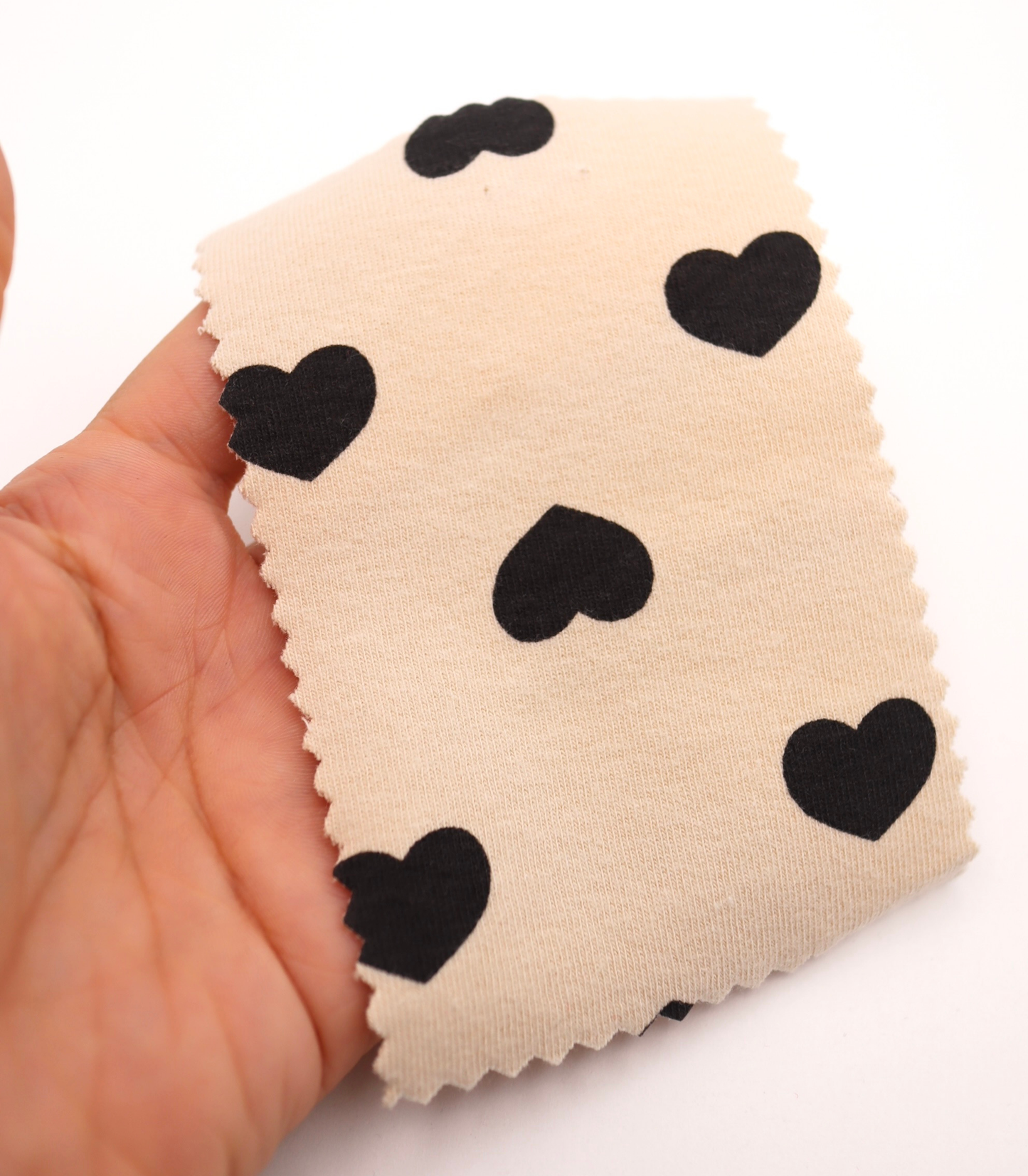 【25SS-034】ハートプリントベアフライス　/0.5ｙあたり=～1095円