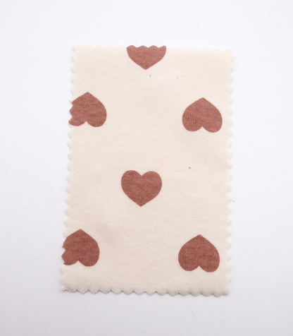 【25SS-034】ハートプリントベアフライス　/0.5ｙあたり=～1095円