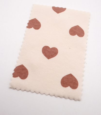 【25SS-034】ハートプリントベアフライス　/0.5ｙあたり=～1095円