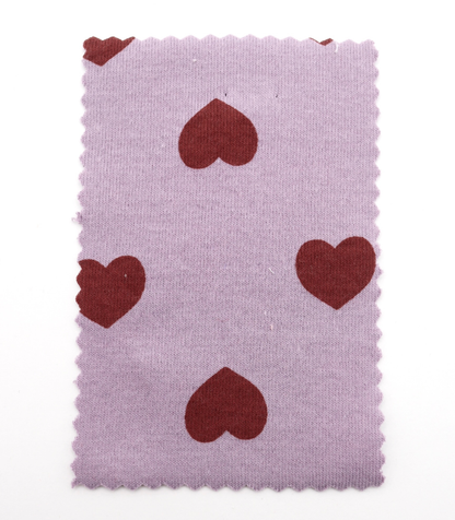 【25SS-034】ハートプリントベアフライス　/0.5ｙあたり=～1095円