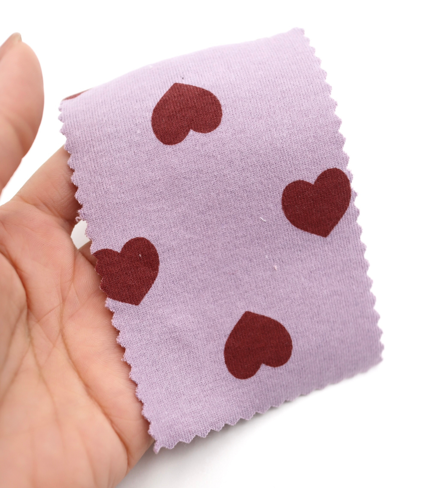 【25SS-034】ハートプリントベアフライス　/0.5ｙあたり=～1095円