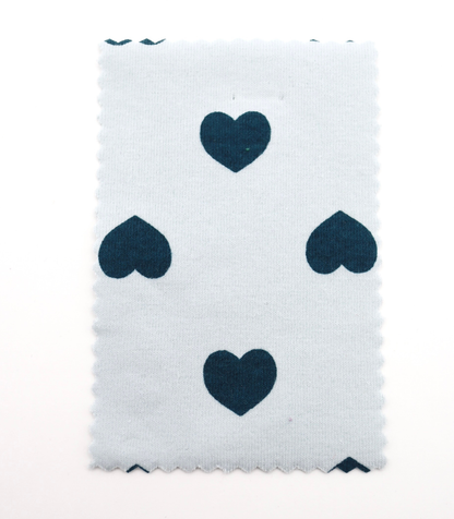 【25SS-034】ハートプリントベアフライス　/0.5ｙあたり=～1095円