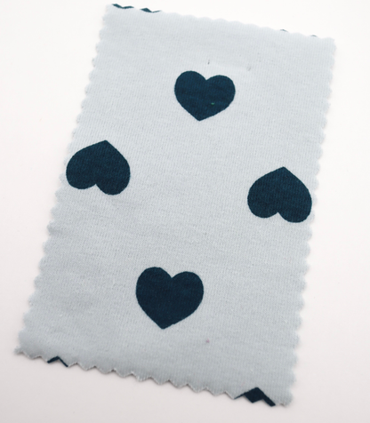 【25SS-034】ハートプリントベアフライス　/0.5ｙあたり=～1095円