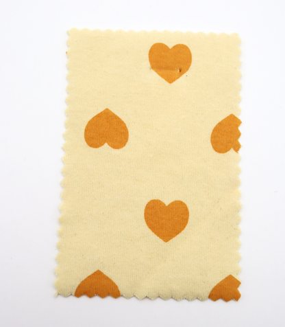 【25SS-034】ハートプリントベアフライス　/0.5ｙあたり=～1095円