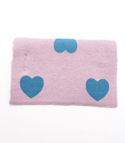 【25SS-034】ハートプリントベアフライス　/0.5ｙあたり=～1095円