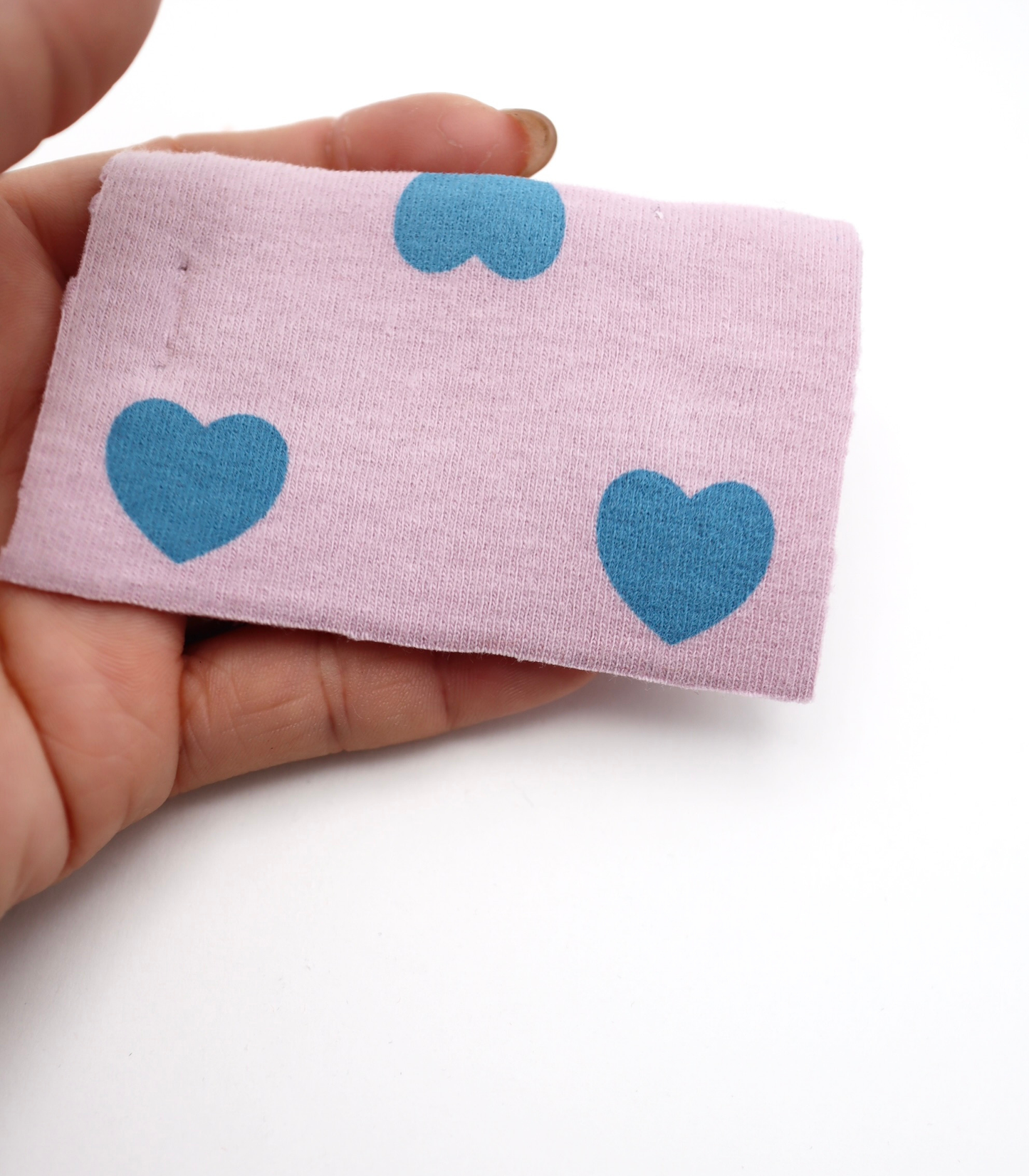 【25SS-034】ハートプリントベアフライス　/0.5ｙあたり=～1095円