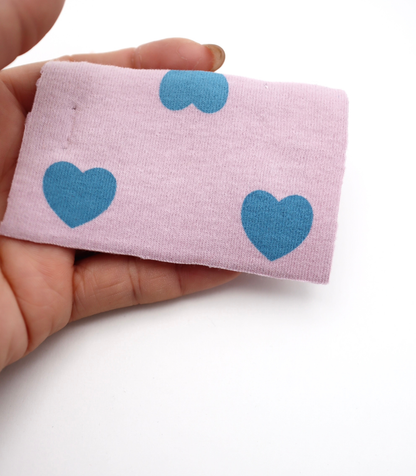 【25SS-034】ハートプリントベアフライス　/0.5ｙあたり=～1095円