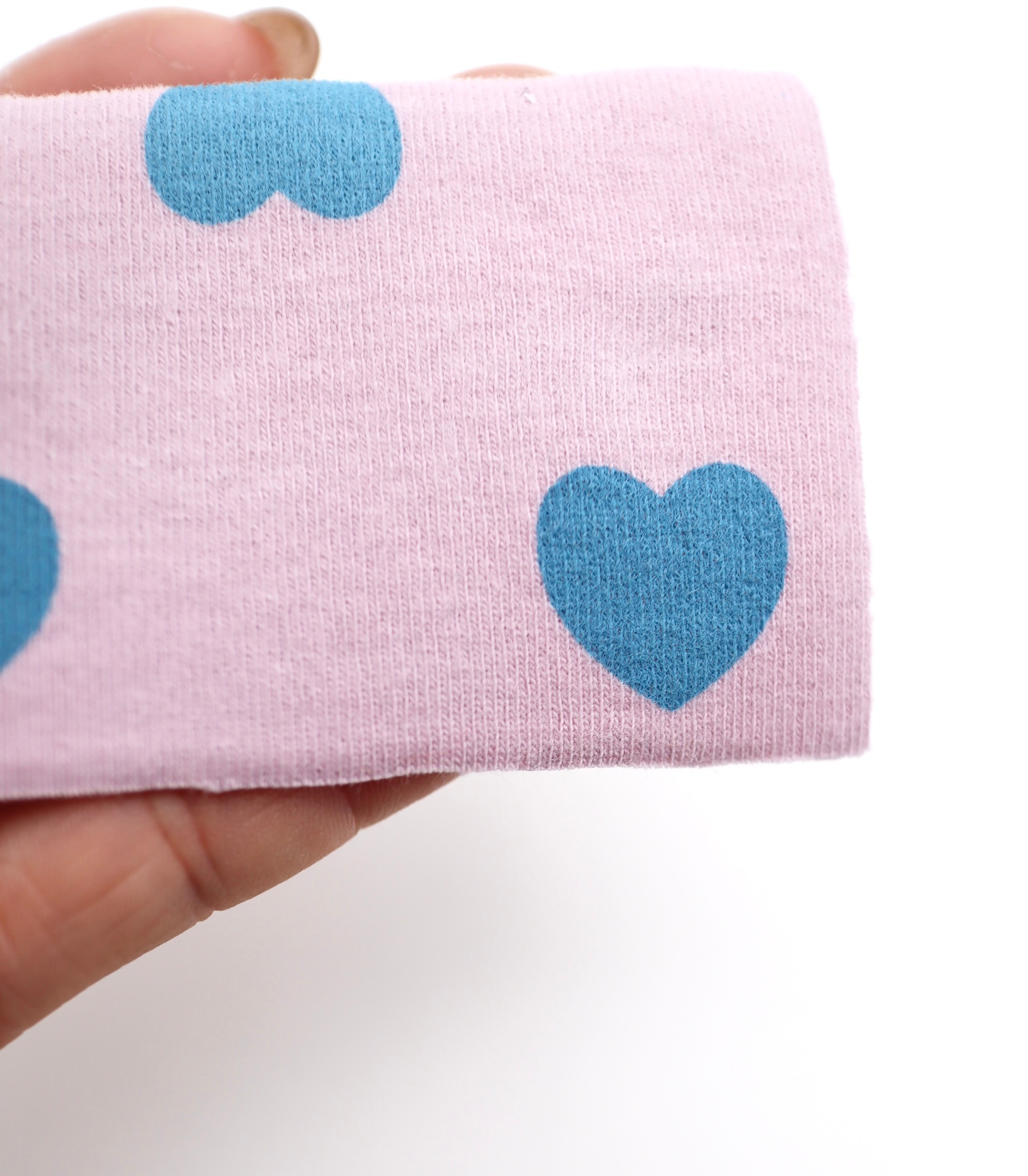 【25SS-034】ハートプリントベアフライス　/0.5ｙあたり=～1095円