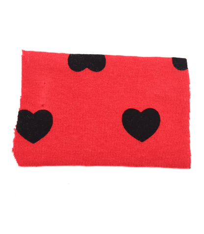 【25SS-034】ハートプリントベアフライス　/0.5ｙあたり=～1095円