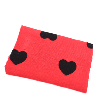 【25SS-034】ハートプリントベアフライス　/0.5ｙあたり=～1095円