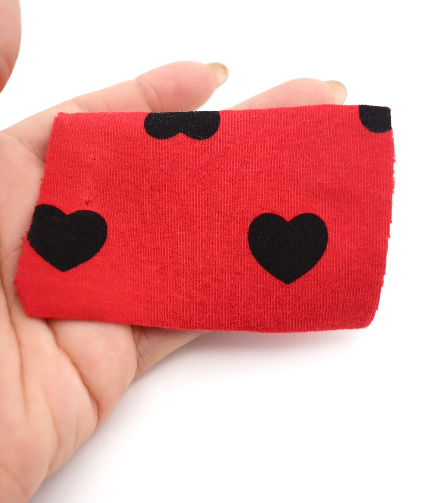 【25SS-034】ハートプリントベアフライス　/0.5ｙあたり=～1095円