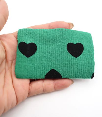 【25SS-034】ハートプリントベアフライス　/0.5ｙあたり=～1095円