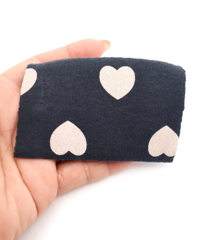 【25SS-034】ハートプリントベアフライス　/0.5ｙあたり=～1095円