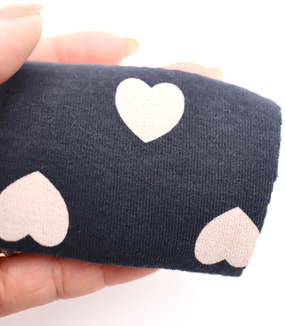 【25SS-034】ハートプリントベアフライス　/0.5ｙあたり=～1095円