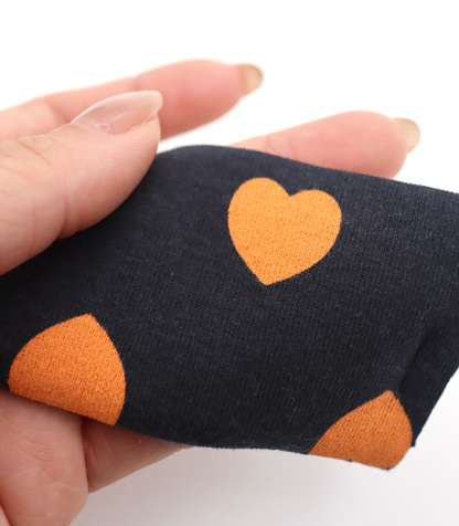 【25SS-034】ハートプリントベアフライス　/0.5ｙあたり=～1095円