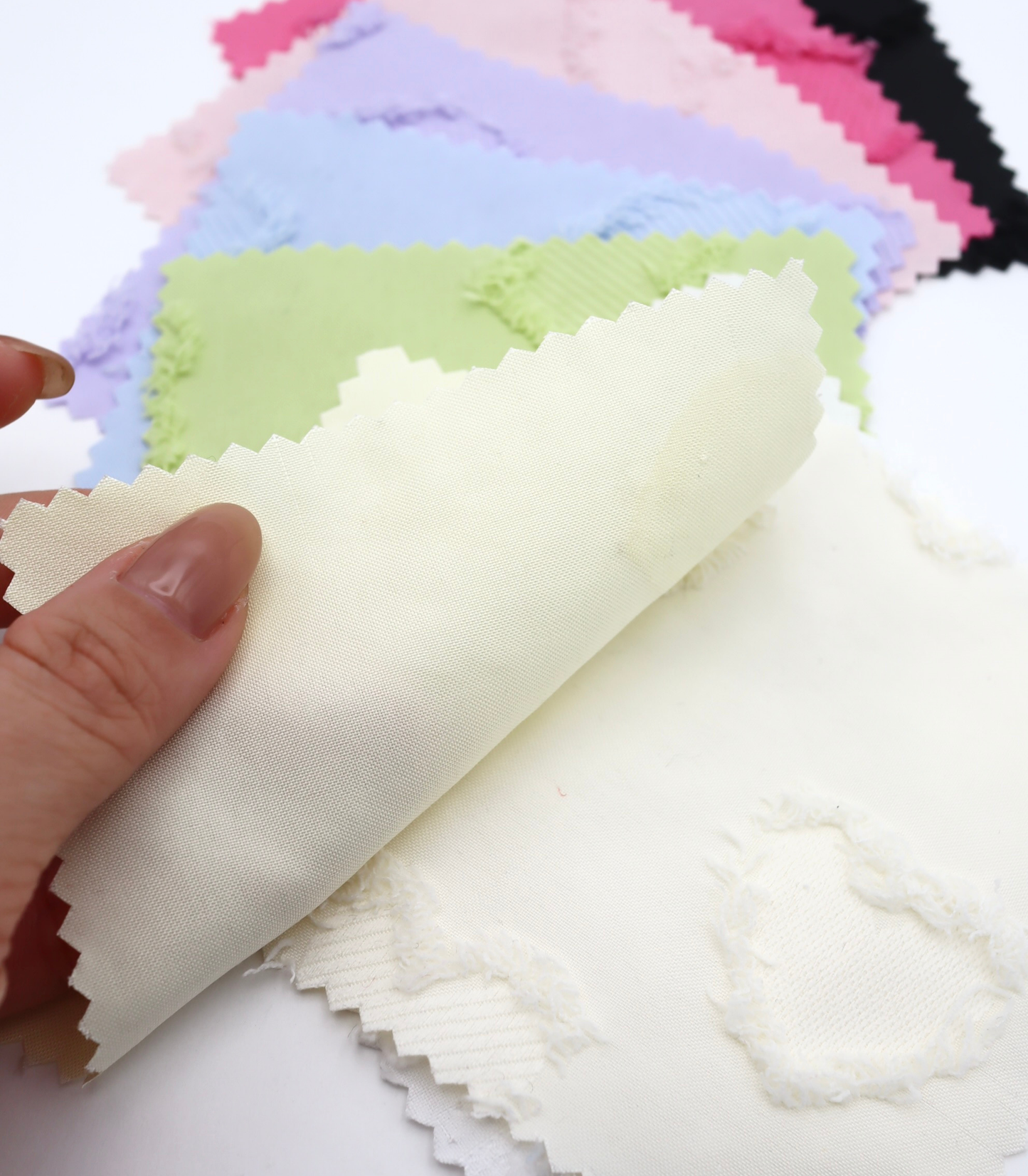 【25SS-042】ハートフリンジジャガードタフタ　/0.5ｙあたり=～850円