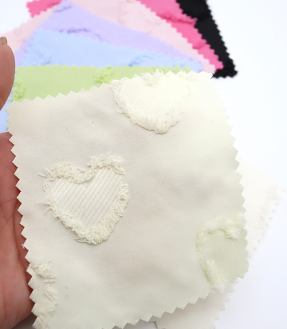 【25SS-042】ハートフリンジジャガードタフタ　/0.5ｙあたり=～850円