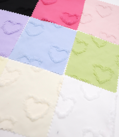 【25SS-042】ハートフリンジジャガードタフタ　/0.5ｙあたり=～850円