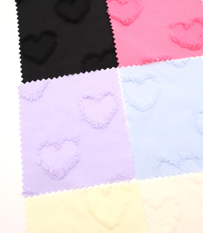 【25SS-042】ハートフリンジジャガードタフタ　/0.5ｙあたり=～850円