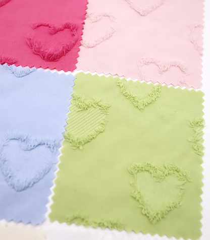 【25SS-042】ハートフリンジジャガードタフタ　/0.5ｙあたり=～850円