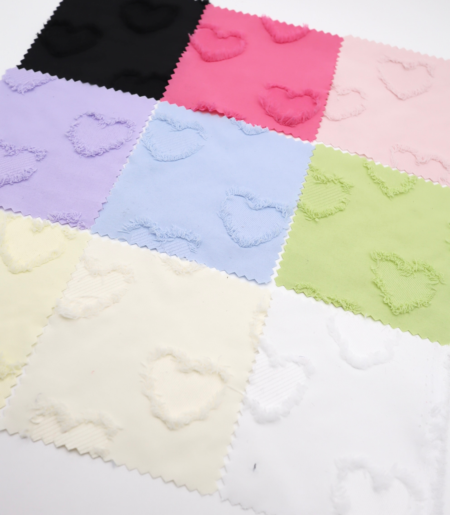 【25SS-042】ハートフリンジジャガードタフタ　/0.5ｙあたり=～850円