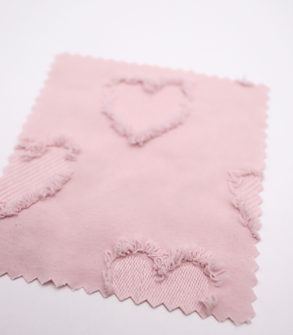 【25SS-042】ハートフリンジジャガードタフタ　/0.5ｙあたり=～850円