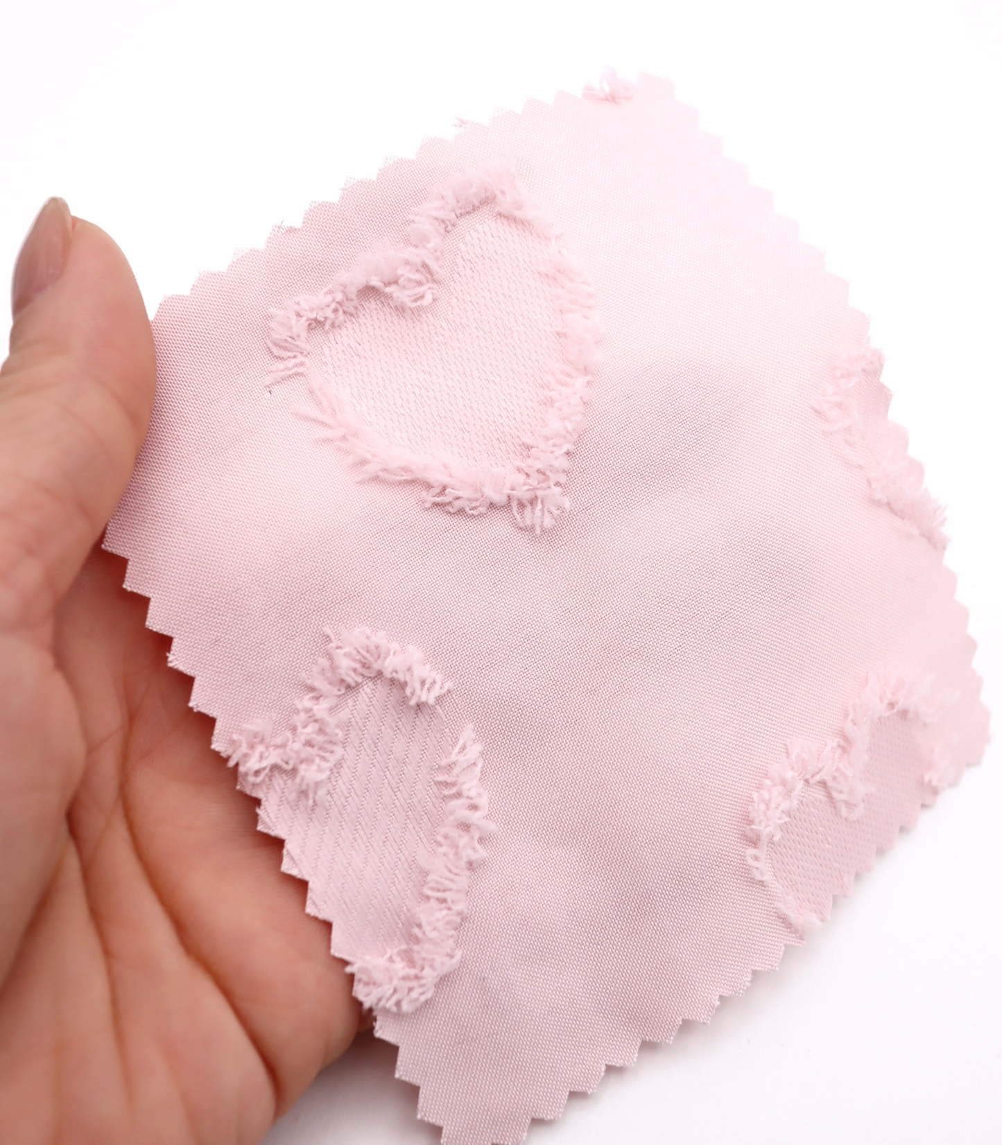 【25SS-042】ハートフリンジジャガードタフタ　/0.5ｙあたり=～850円