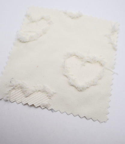 【25SS-042】ハートフリンジジャガードタフタ　/0.5ｙあたり=～850円