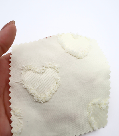 【25SS-042】ハートフリンジジャガードタフタ　/0.5ｙあたり=～850円