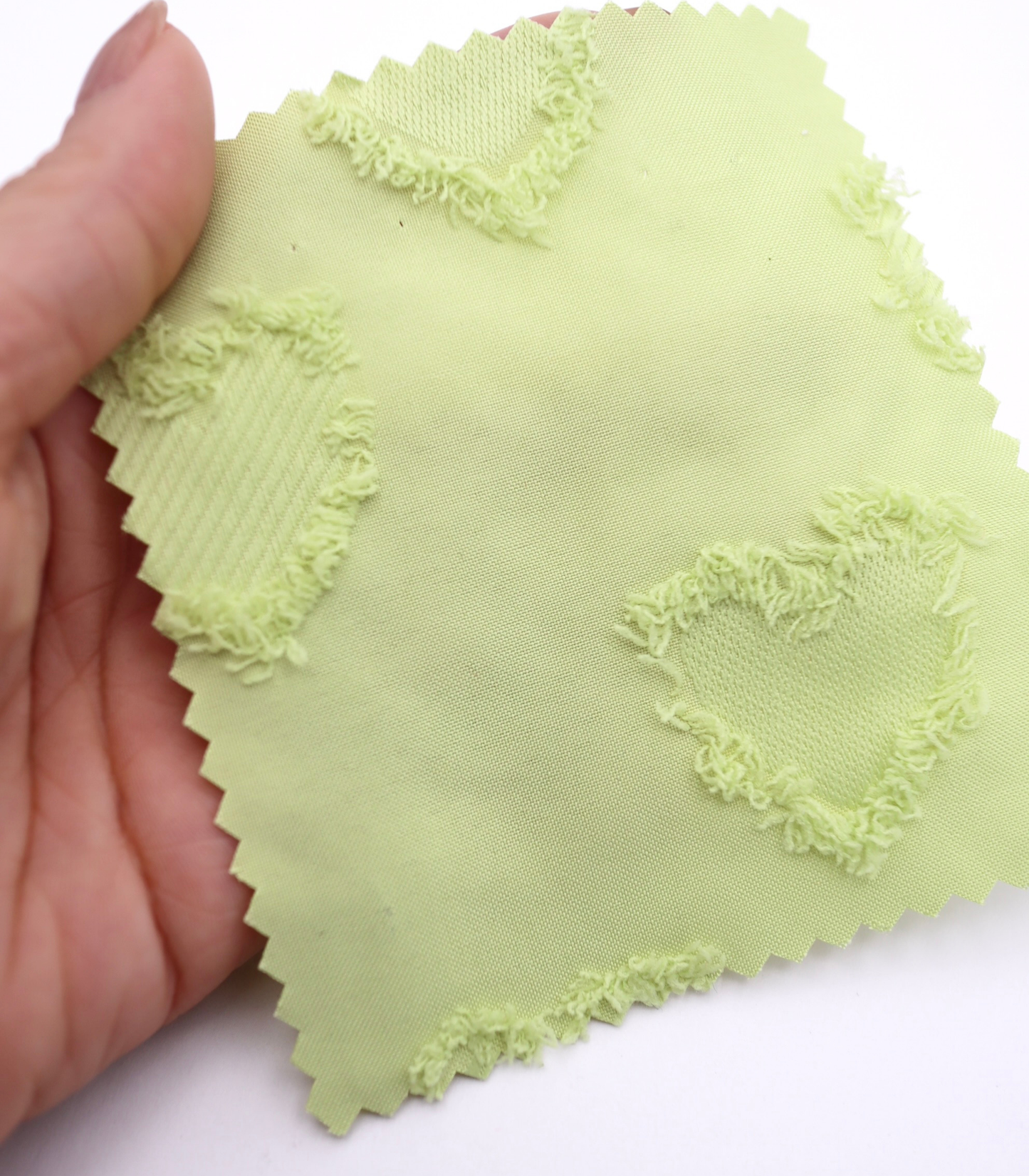 【25SS-042】ハートフリンジジャガードタフタ　/0.5ｙあたり=～850円