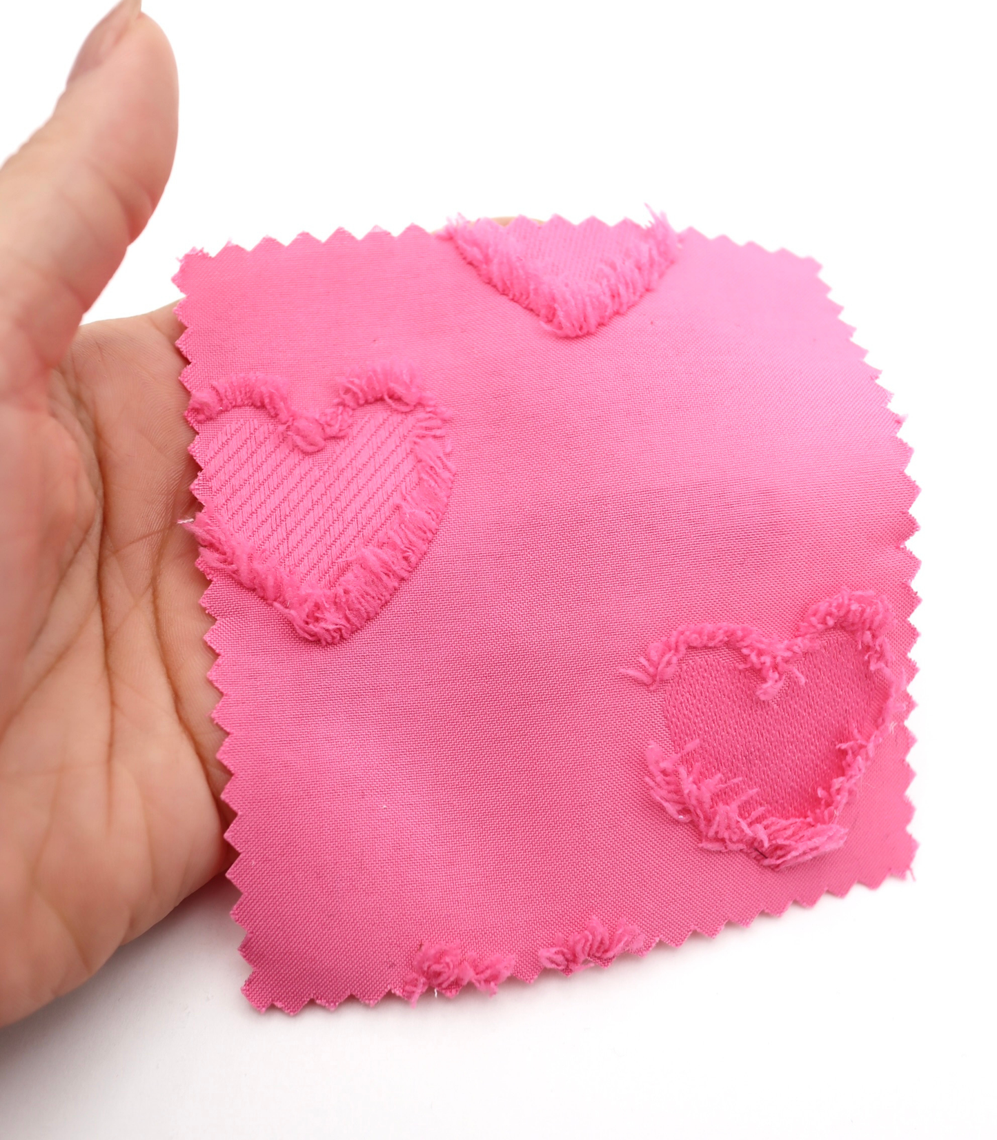 【25SS-042】ハートフリンジジャガードタフタ　/0.5ｙあたり=～850円