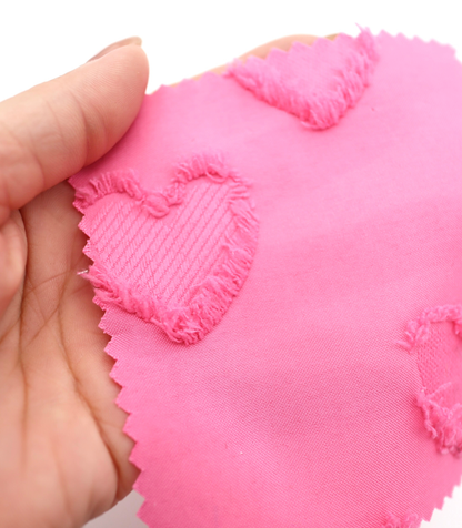 【25SS-042】ハートフリンジジャガードタフタ　/0.5ｙあたり=～850円